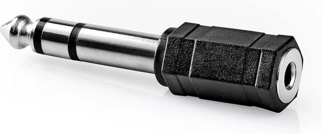 Nedis Stereo-Audioadapter 6,35mm naar 3,5mm - Zwart
