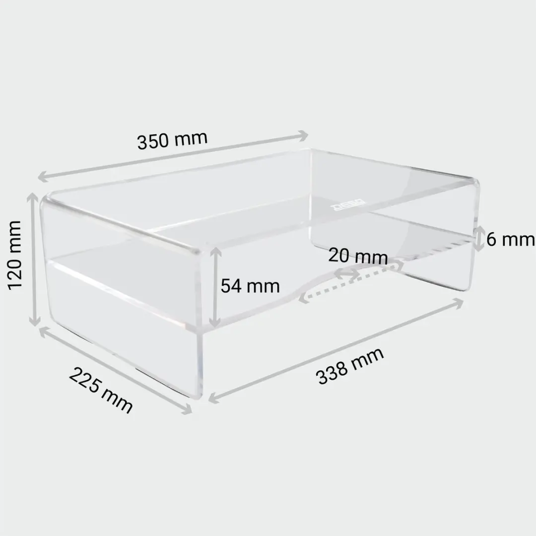 Desq Monitorstandaard Acryl 1536 - 120mm - 15kg - 30"
