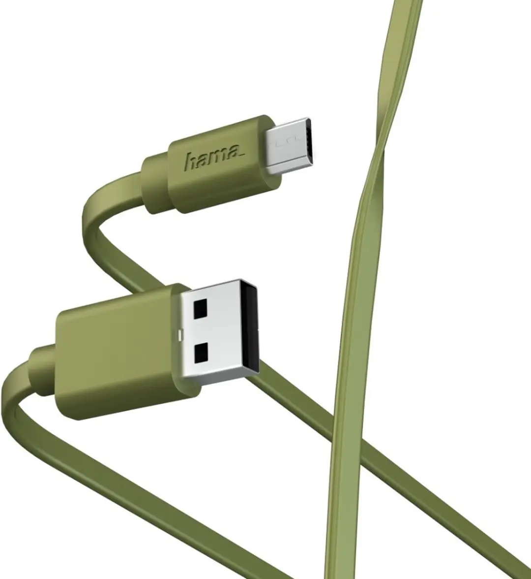 Hama Flat USB-A naar Micro-USB Kabel 1m