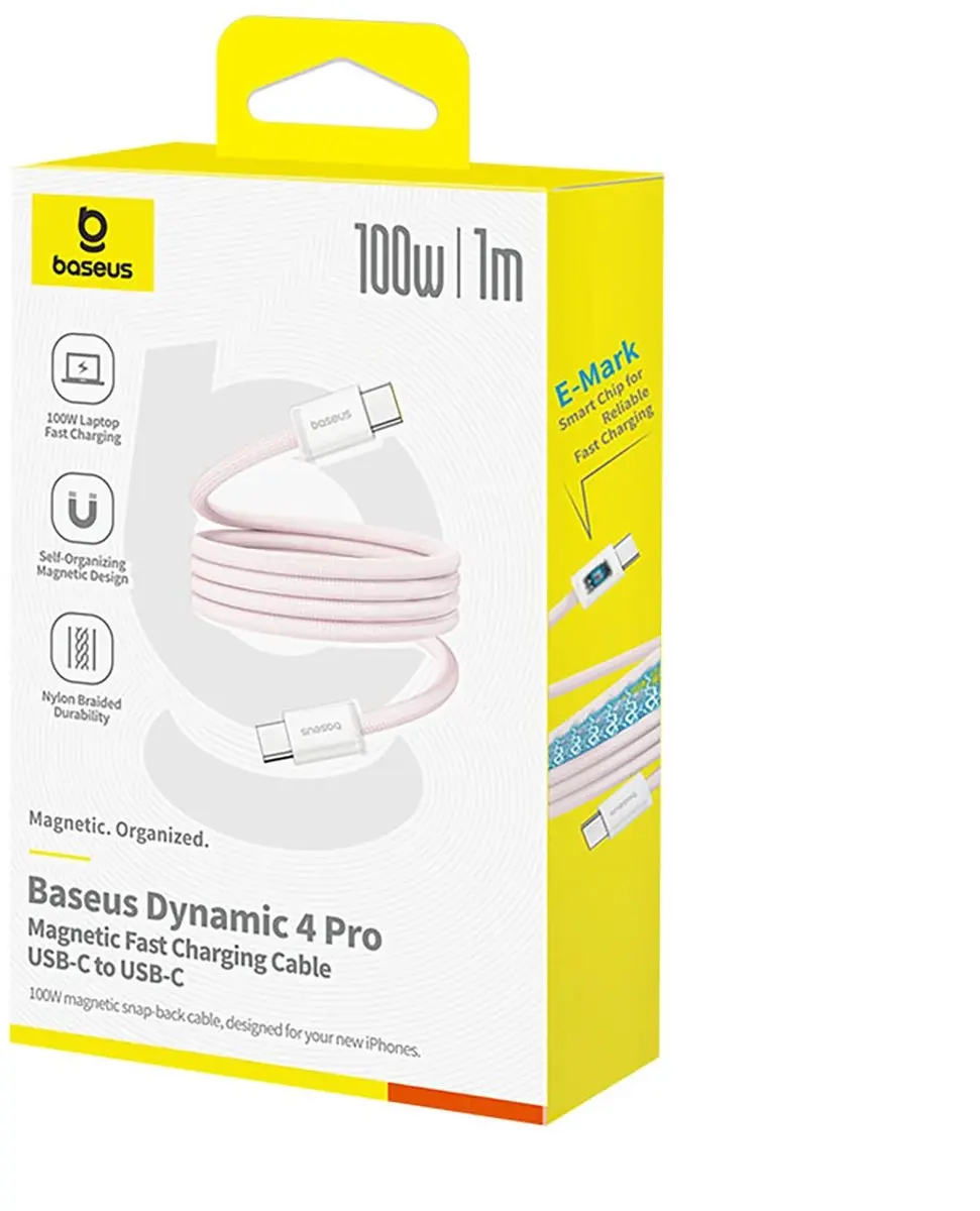 Baseus 100W USB-C Snellaadkabel 1m - Różowy
