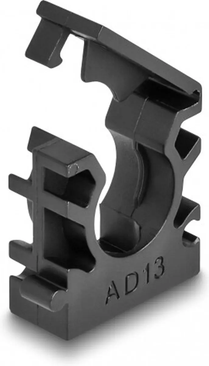 Delock Kabelhulshouder met clip 13mm - 8 Stuks - Zwart