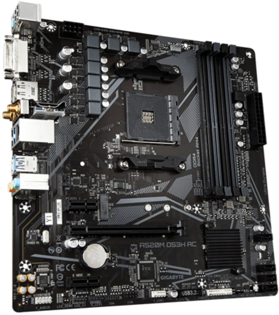 Gigabyte A520M DS3H AC Moederbord - AM4 - microATX
