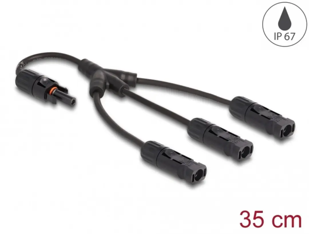 Delock DL4 Solar Splitterkabel 1xV-3xM 35cm