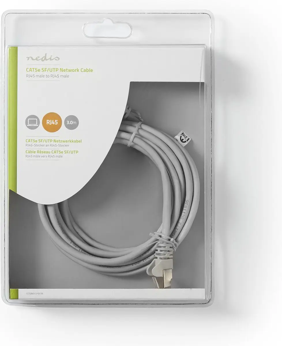 Nedis CAT5e Netwerkkabel 3m - Grijs