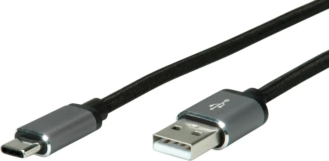 Roline USB 2.0 Kabel C-A M/M 3m - Zwart