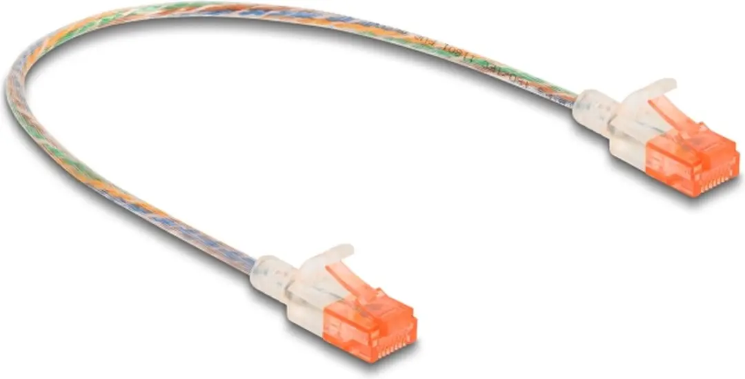 Delock RJ45 Cat.6A U/UTP Netwerkkabel 0,3m - Transparant