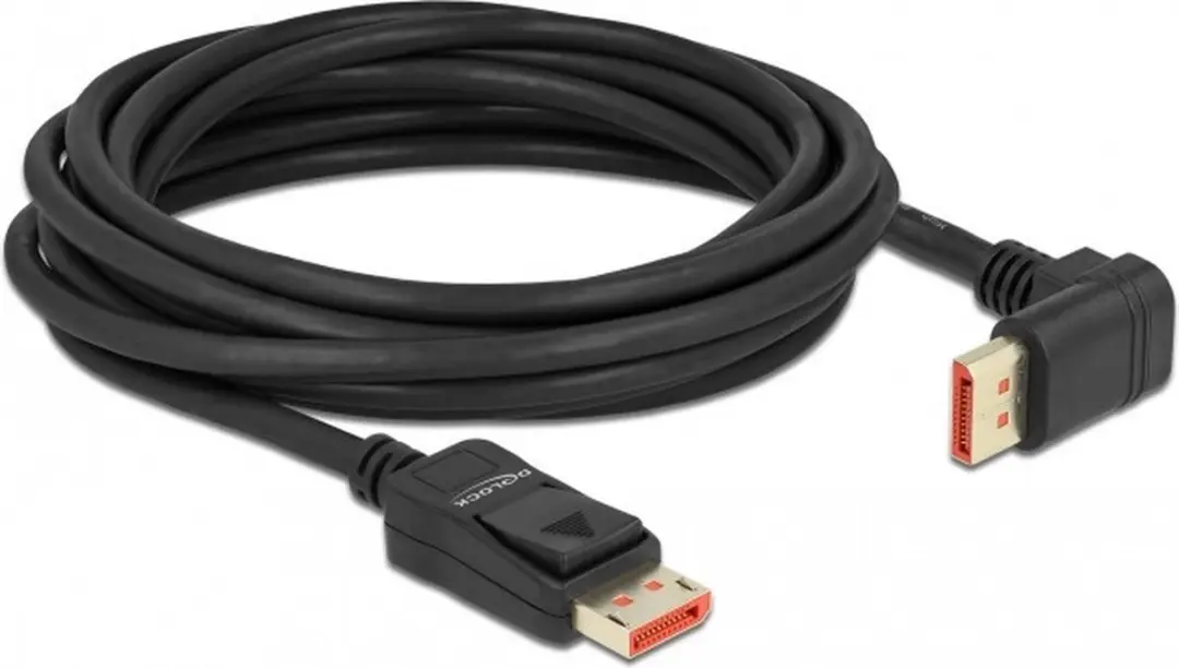 Delock DisplayPort Kabel 1.4 5K/8K 60Hz - 5m - 90° Haaks