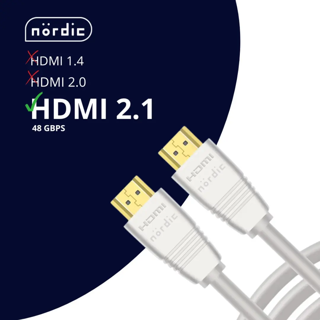 NÖRDIC HDMI-550A HDMI Kabel 8K60Hz - 5m - Wit