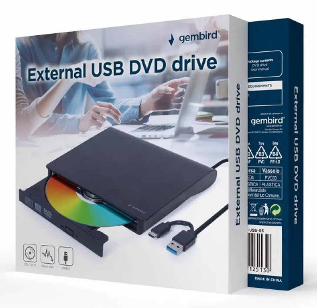Gembird DVD-USB-031 Externe DVD Recorder - Zwart