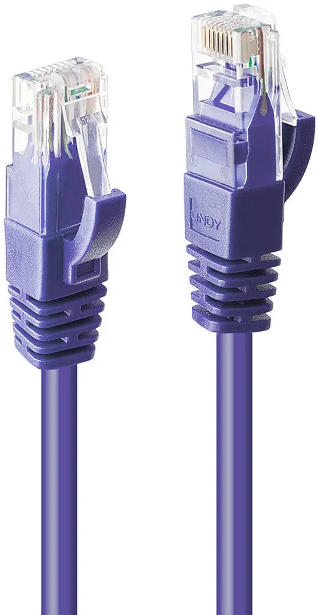 Lindy 48122 Netwerkkabel Cat6 U/UTP 1m - Paars