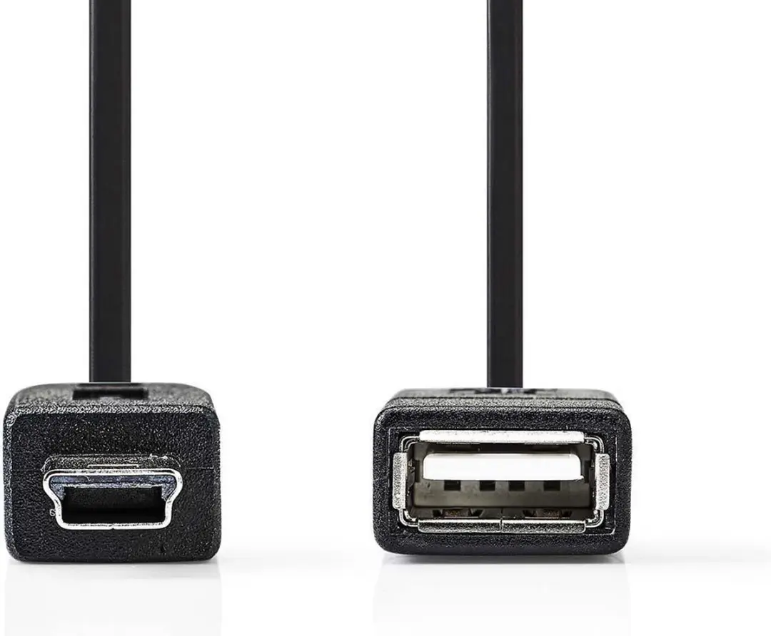 Nedis USB Micro-B Adapter USB-A Female 0.2m - Zwart