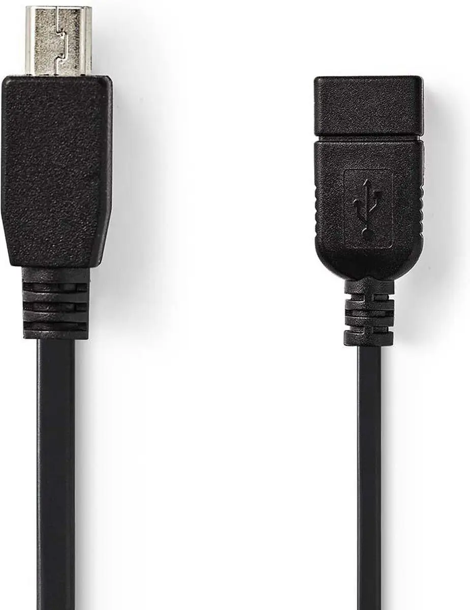 Nedis USB Micro-B Adapter USB-A Female 0.2m