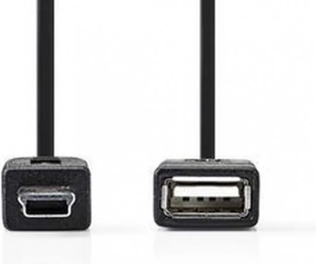 Nedis USB Micro-B Adapter USB-A Female 0.2m - Zwart