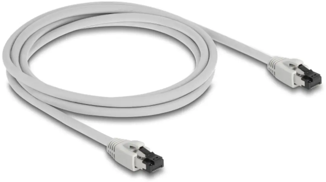 Delock Cat.8.1 S/FTP RJ45 Netwerkkabel 2m - 40 Gbps - Grijs