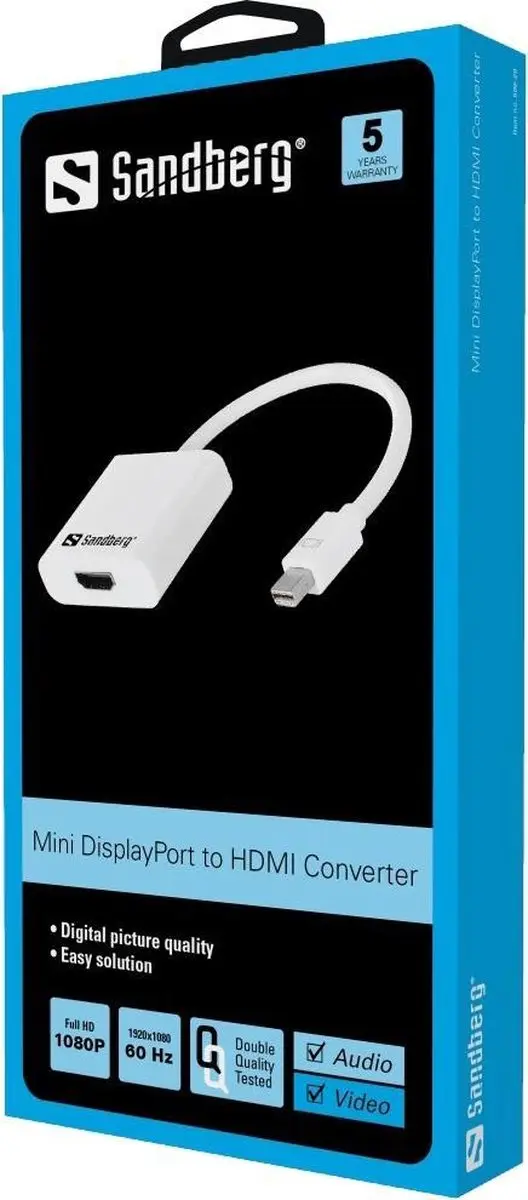 Sandberg 508-29 Mini DisplayPort naar HDMI Adapter - Wit