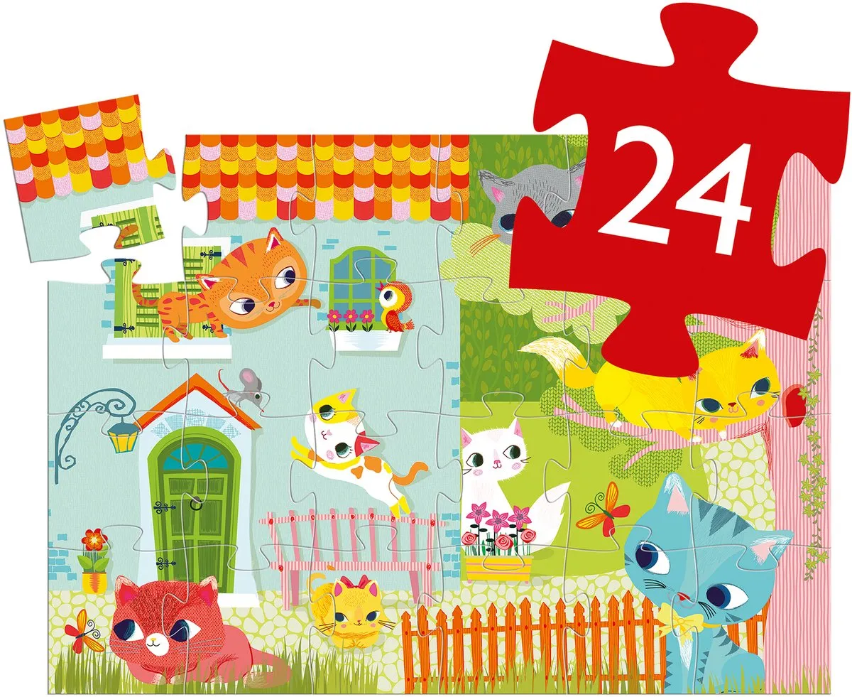 Djeco Puzzel Pachat en Z'n Vriendjes 24 Stuks