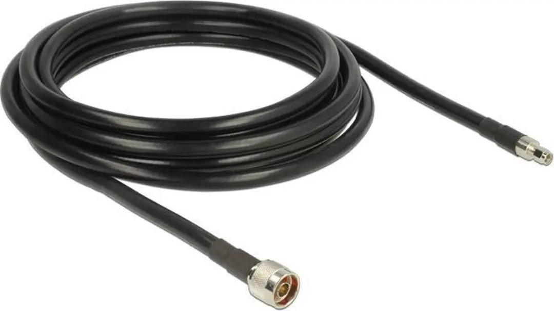 Delock RP-SMA Kabel 50 Ohm 5m - Zwart