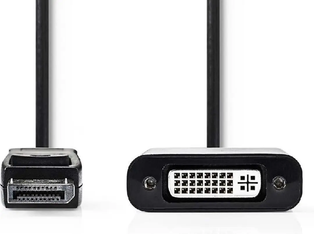 Nedis DisplayPort naar DVI-D Adapter 1080p - 0,2m - Zwart