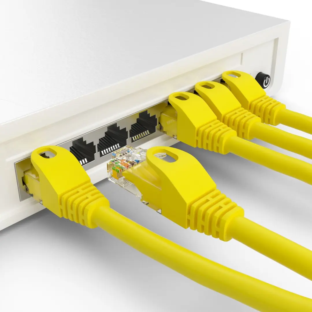 Wentronic CAT5E Netwerkkabel RJ45 - Geel 15m