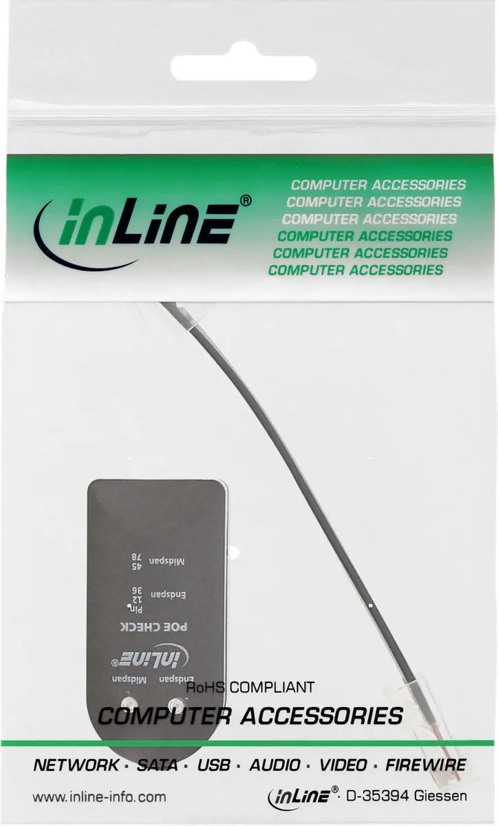 InLine PoE Tester - Zwart