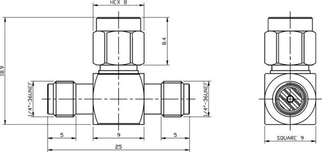 Delock SMA T-Stuk - Goud