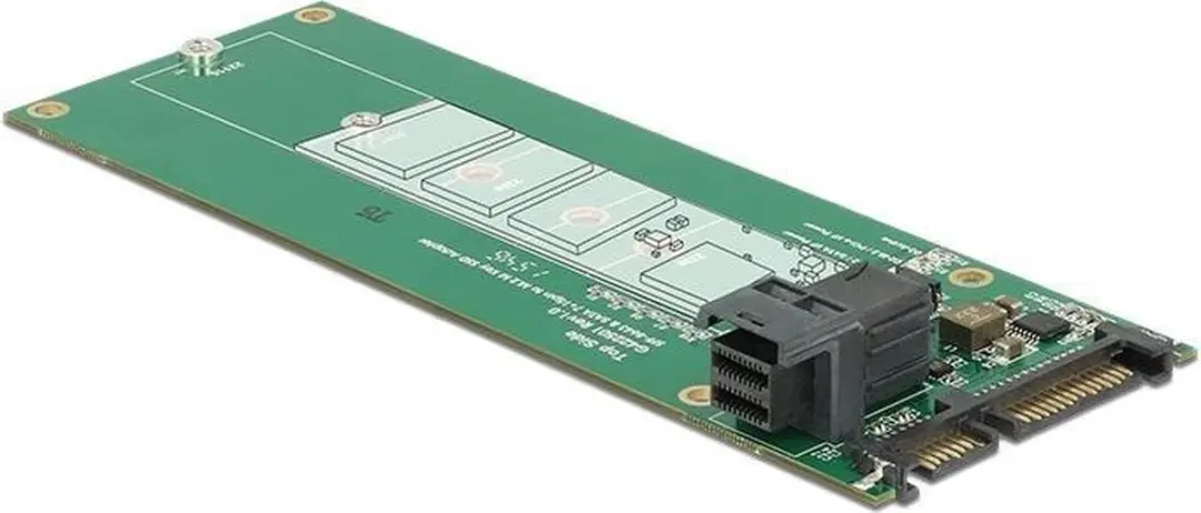 Delock SATA naar M.2 NVMe Converter 62703 - Groen