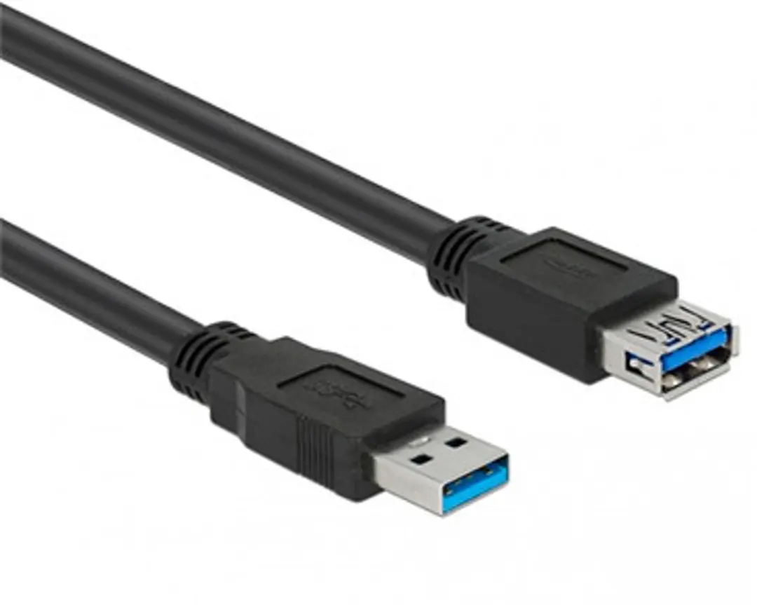 Hamlet XCU3A-MF10 USB-kabel USB 3.2 Gen 1 (3.1 Gen 1) 1 m USB A Zwart
