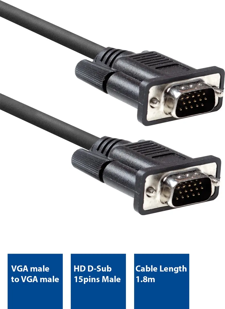 ACT AC3510 VGA Kabel 1,8m - Zwart