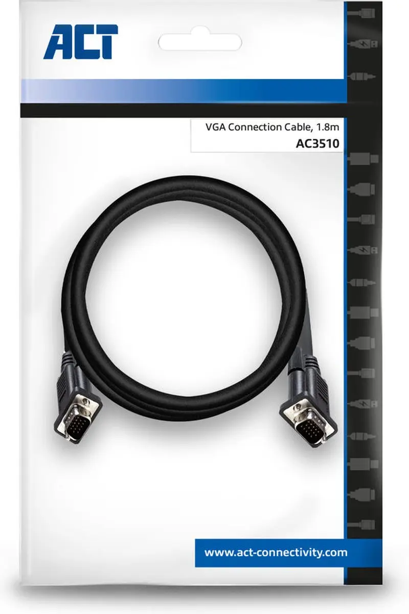 ACT AC3510 VGA Kabel 1,8m - Zwart