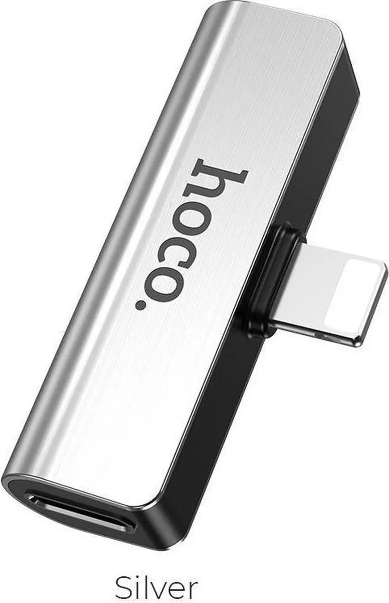 Hoco LS25 Audio Converter Lightning naar 3.5mm Jack - Grijs