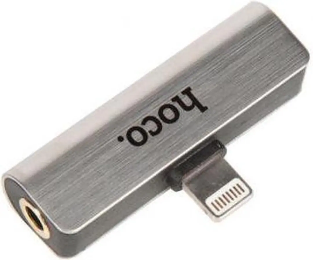 Hoco LS25 Audio Converter Lightning naar 3.5mm Jack - Grijs - afbeelding 6 van 6