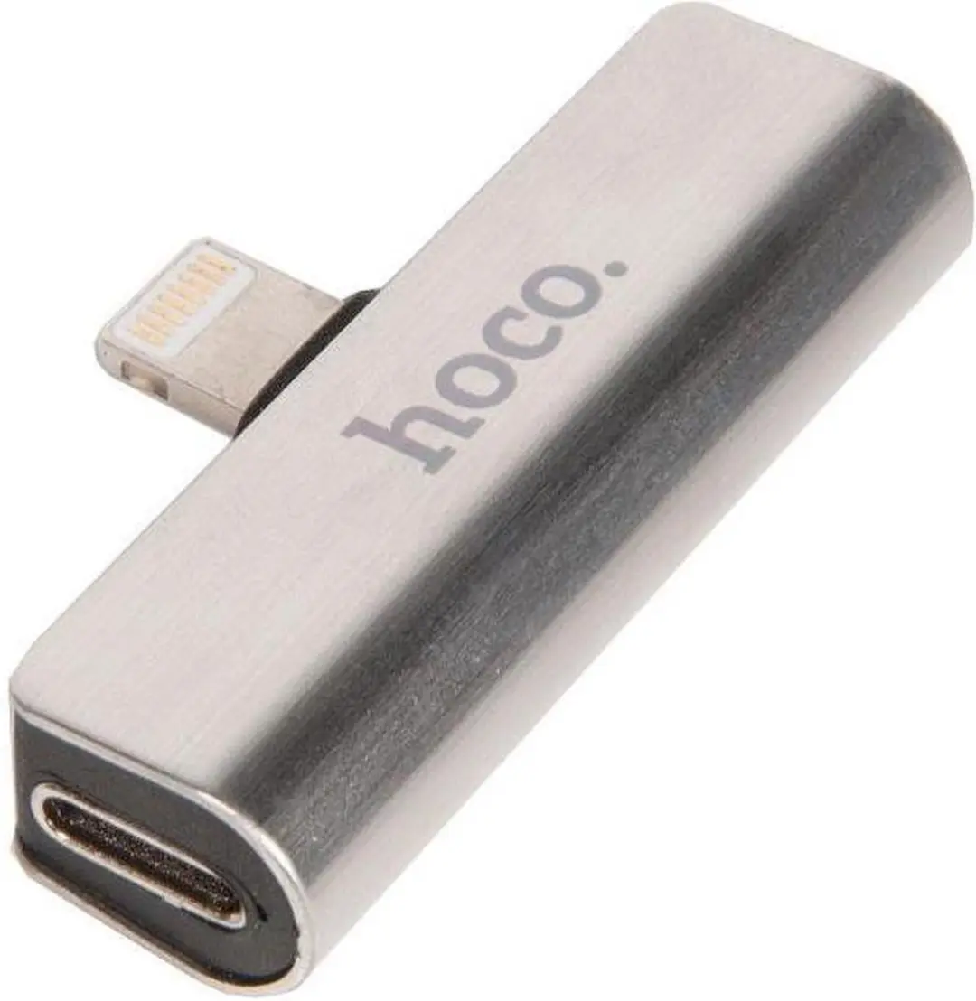 Hoco LS25 Audio Converter Lightning naar 3.5mm Jack - Grijs