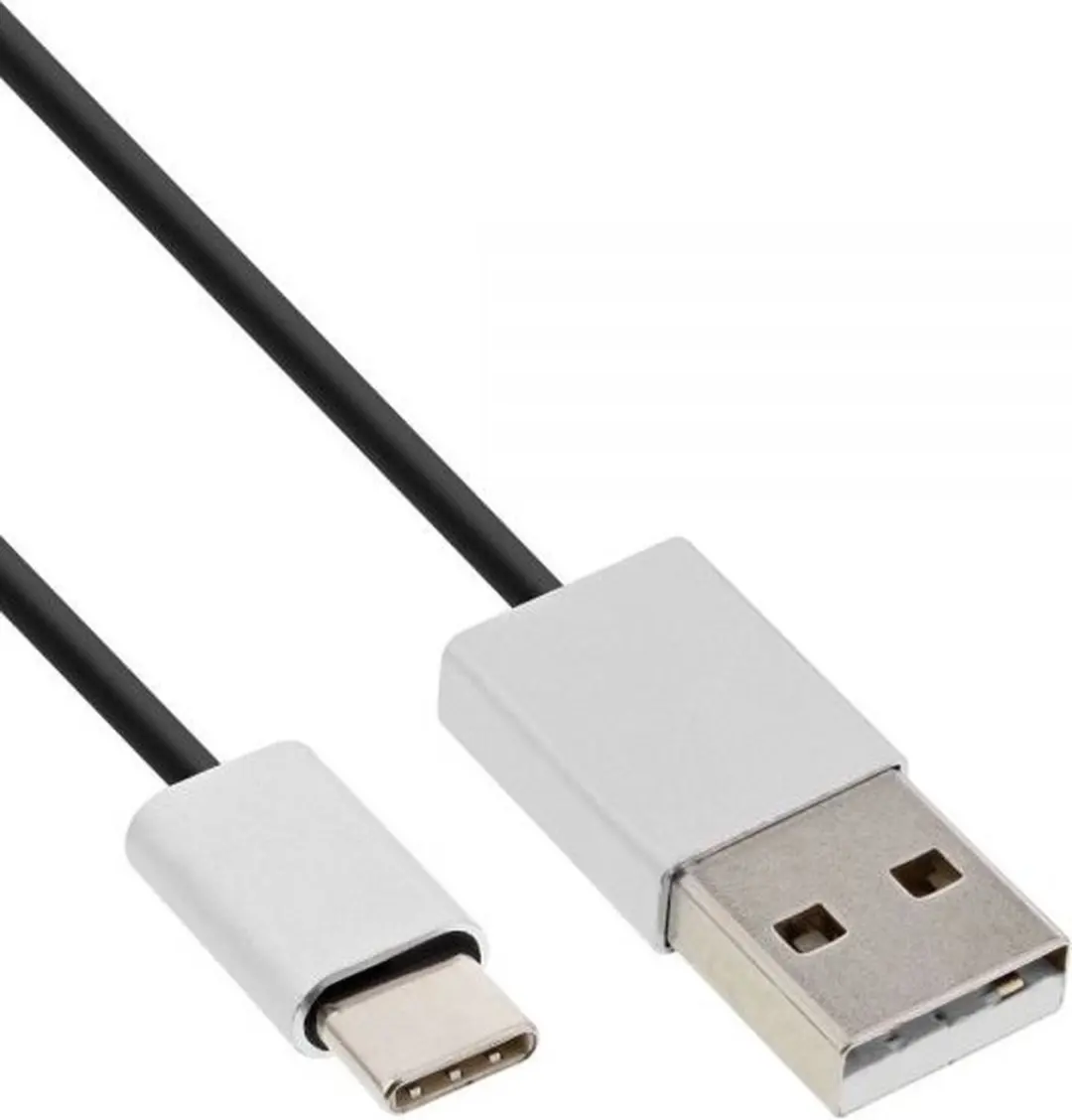 InLine USB-C naar USB-A Kabel 3A 0,5m - Zwart