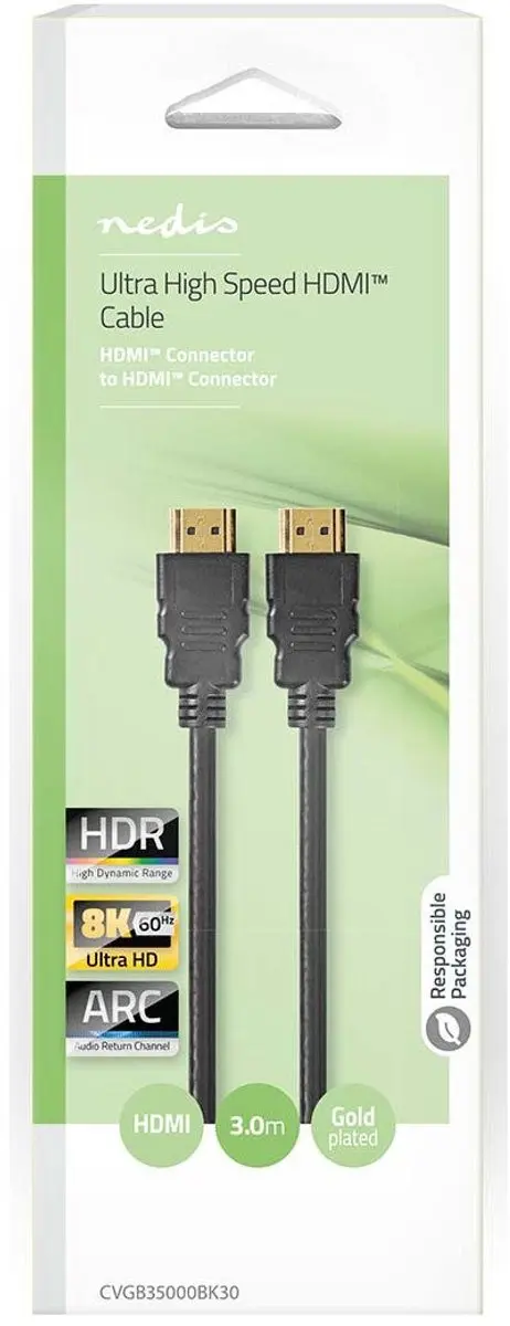 Nedis Ultra High Speed HDMI-kabel 8K 48Gbps 5m - Zwart