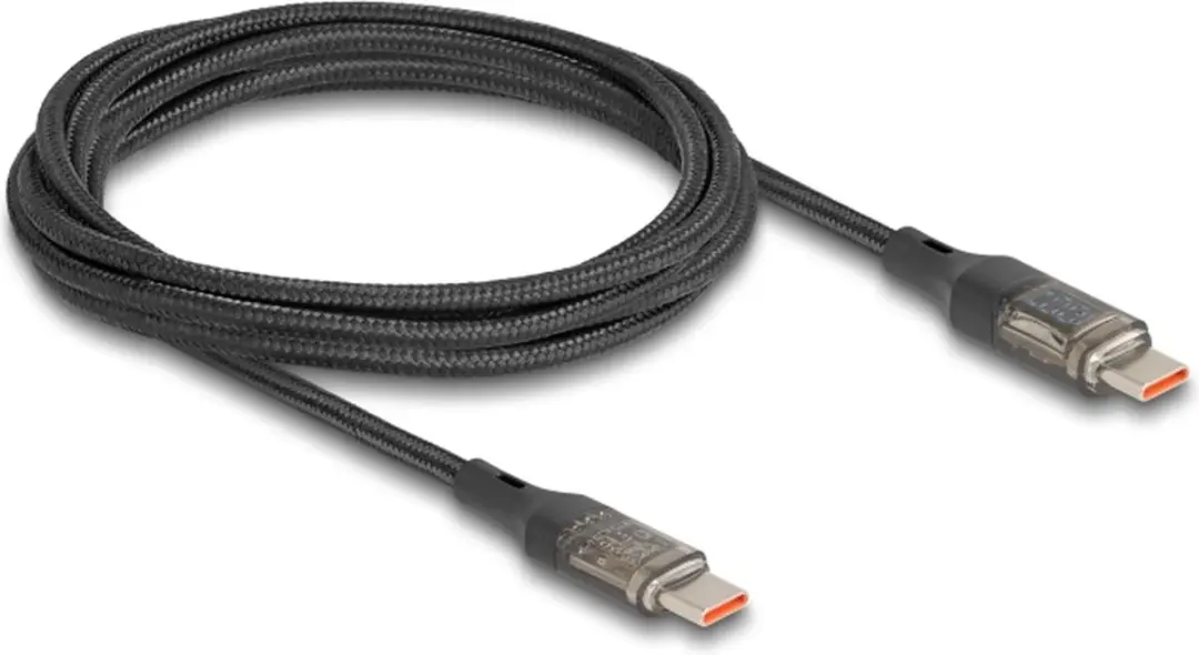 Delock USB-C naar USB-C PD 3.0 Kabel 100W - 2m - Zwart