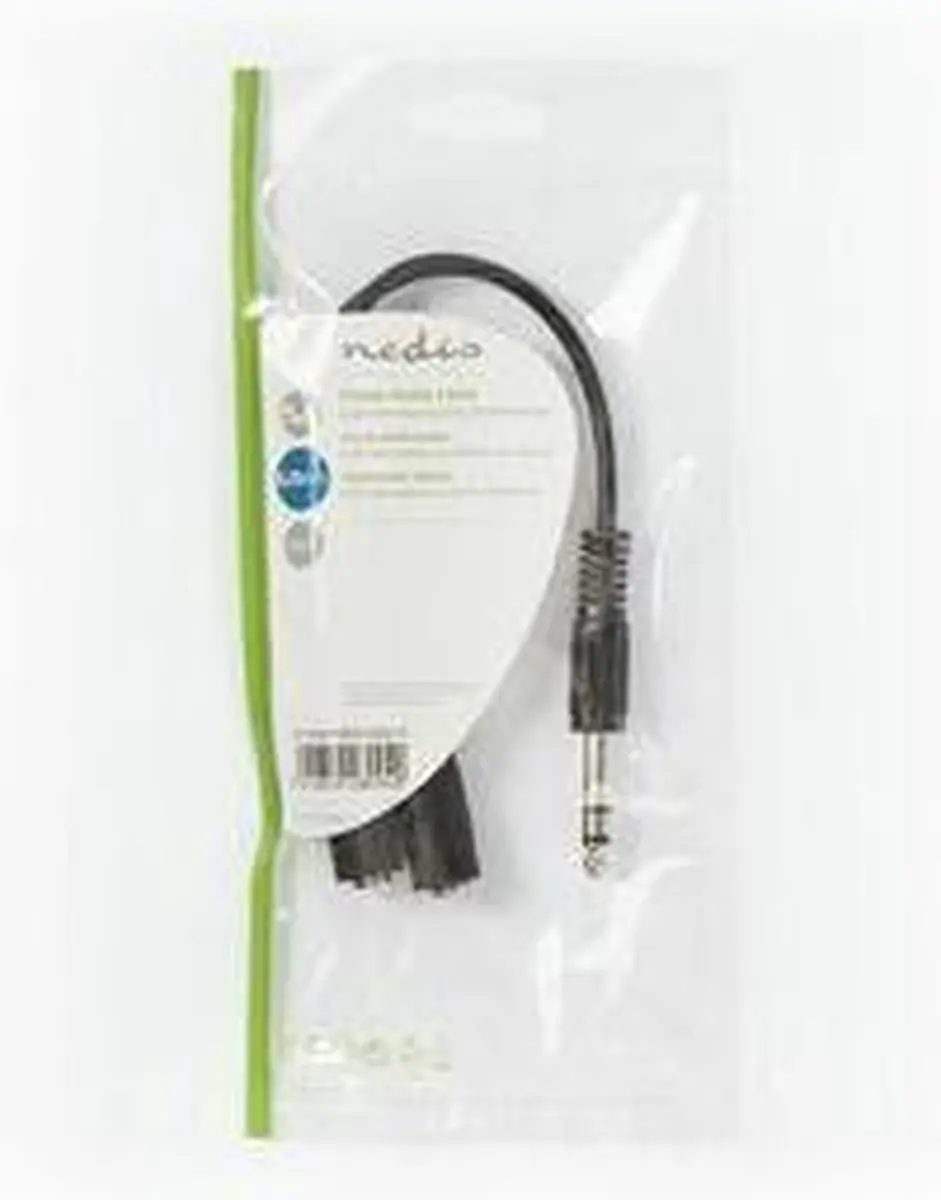 Nedis Stereo-Audiokabel CAGP23110BK02 - 0,20m - Zwart