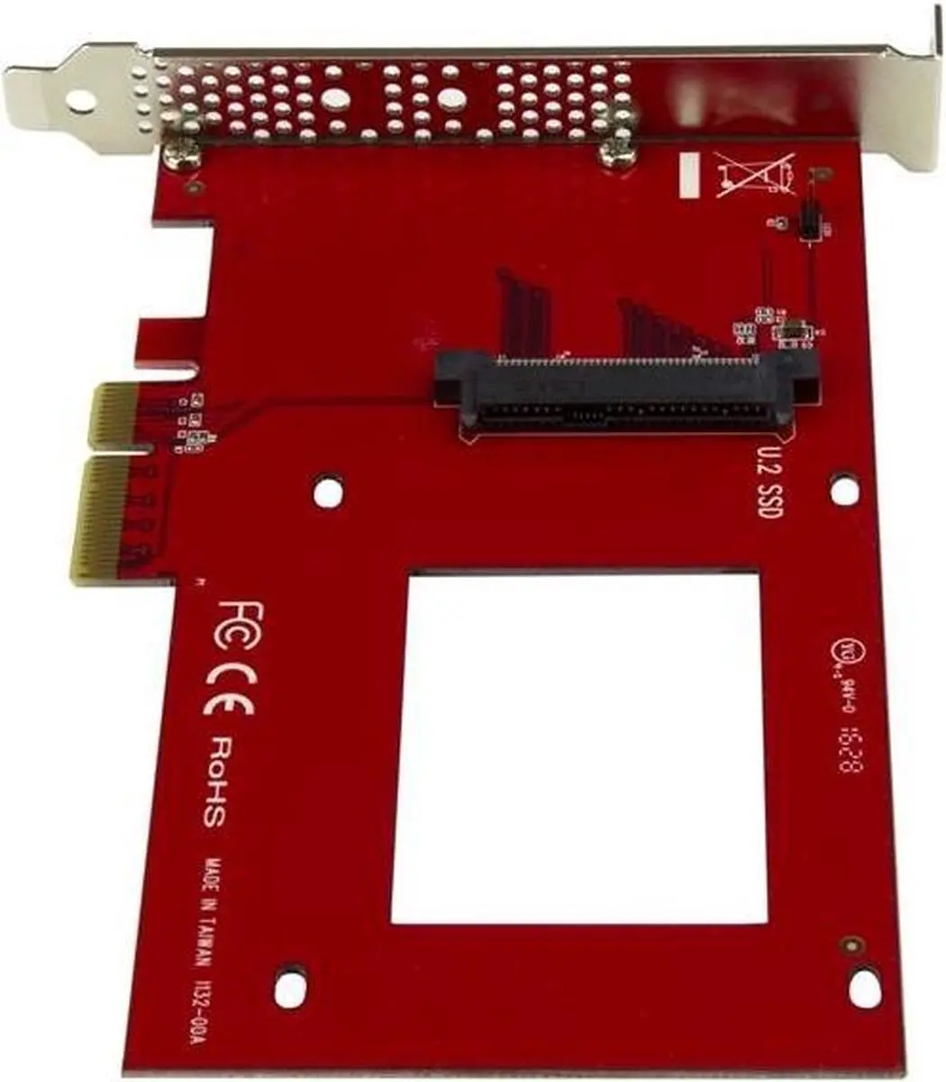 Startech U.2 naar PCIe Adapter PEX4SFF8639 - Rood