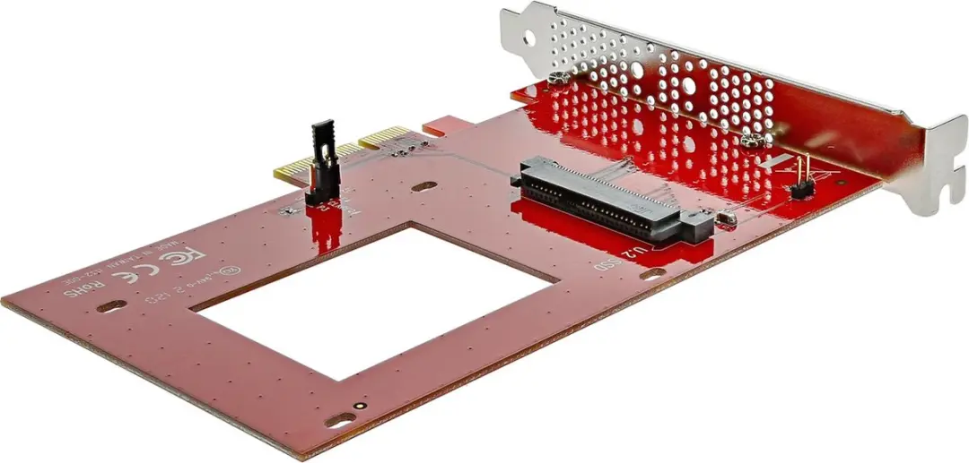Startech U.2 naar PCIe Adapter PEX4SFF8639 - Rood