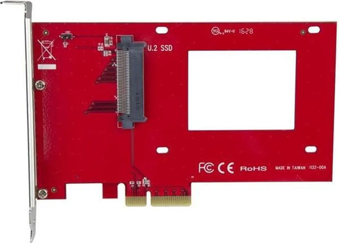 Startech U.2 naar PCIe Adapter PEX4SFF8639 - Rood