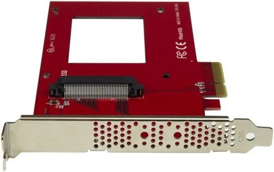 Startech U.2 naar PCIe Adapter PEX4SFF8639 - Rood - afbeelding 6 van 6