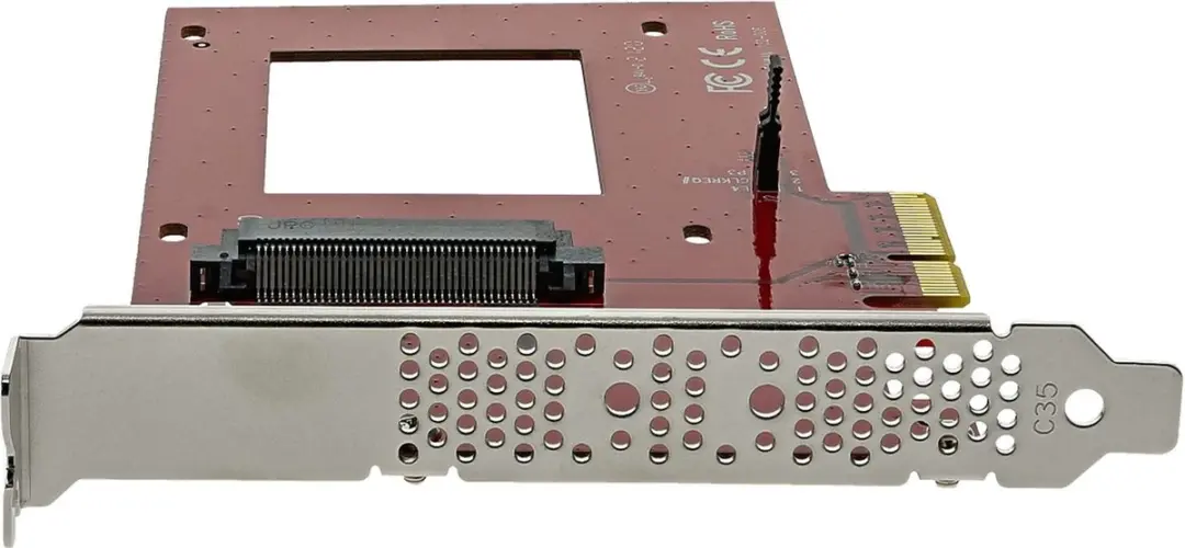 Startech U.2 naar PCIe Adapter PEX4SFF8639 - Rood