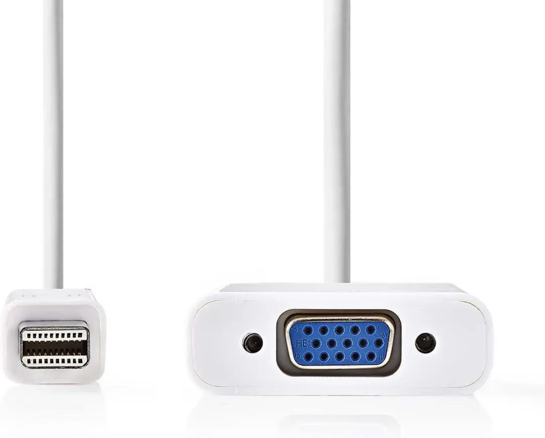Nedis Mini DisplayPort-VGA Kabel 21.6 Gbps 0.2m - Wit
