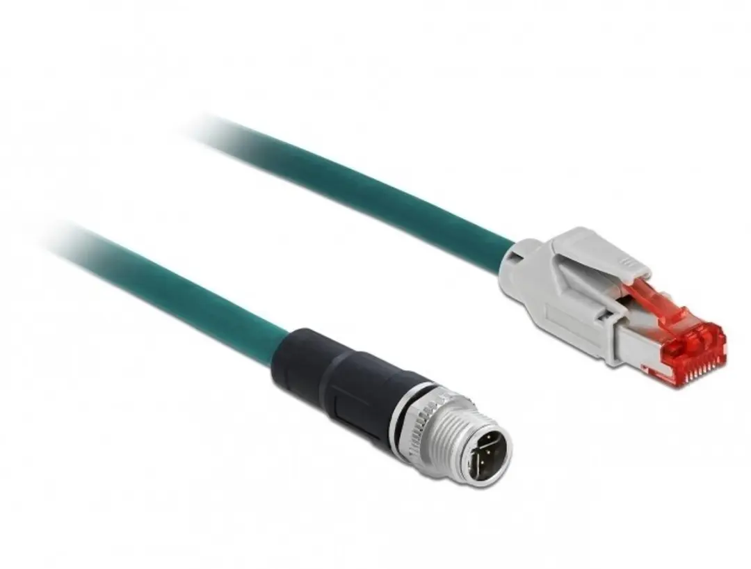 Delock M12 8-pin X-gecodeerd naar RJ45 CAT5E Kabel 1m