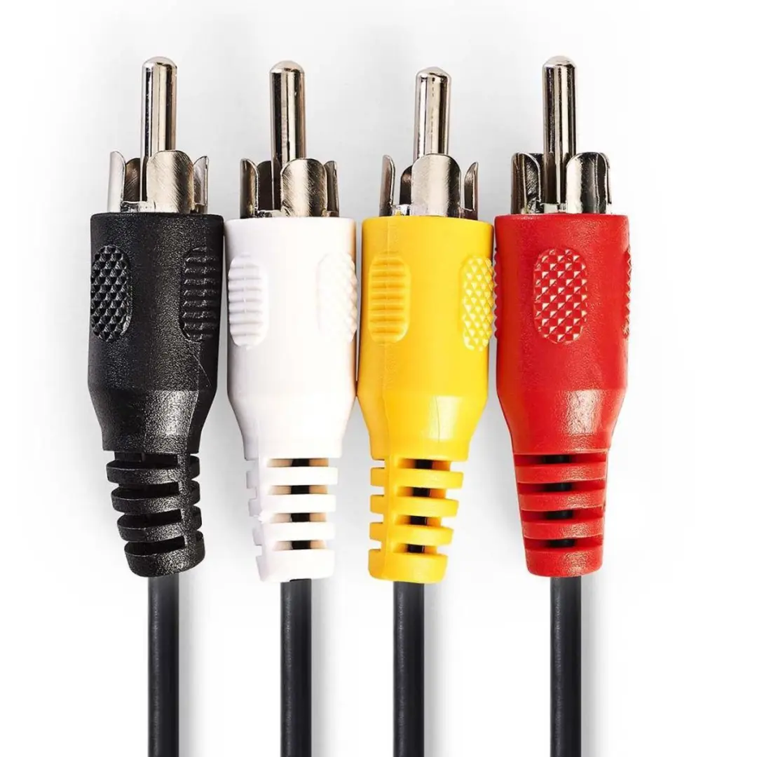 Nedis DIN-Audiokabel CAGL20400BK10 - 1m - 4xRCA - Zwart