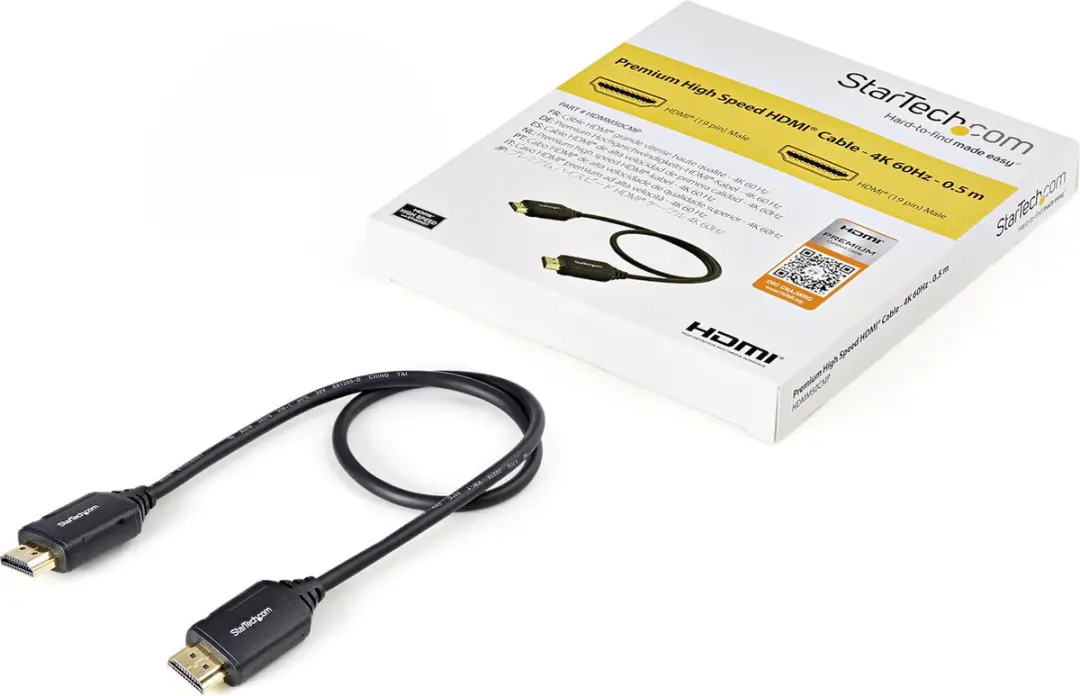 Startech HDMI Kabel HDMM50CMP 0,5m - Zwart - afbeelding 6 van 6
