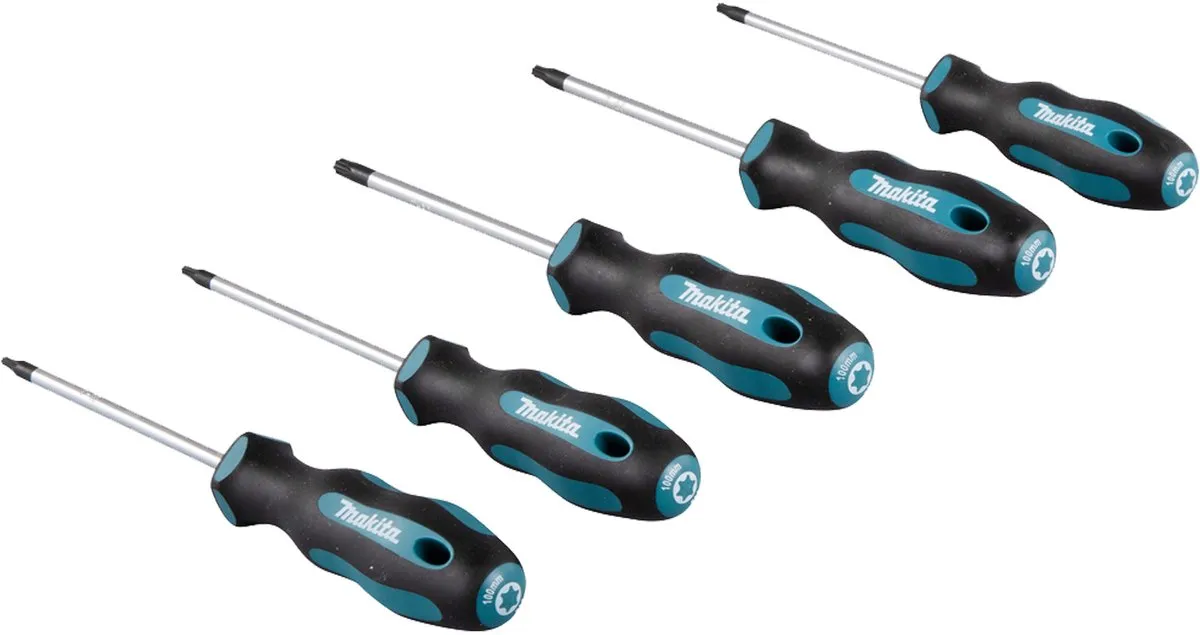 Makita E-10534 Schroevendraaierset - 5-delig T10/T15/T20/T25/T30 - Zwart