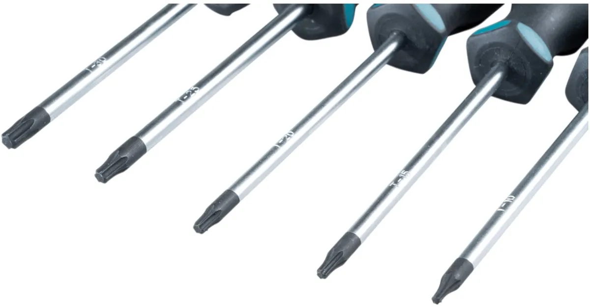 Makita E-10534 Schroevendraaierset - 5-delig T10/T15/T20/T25/T30 - Zwart