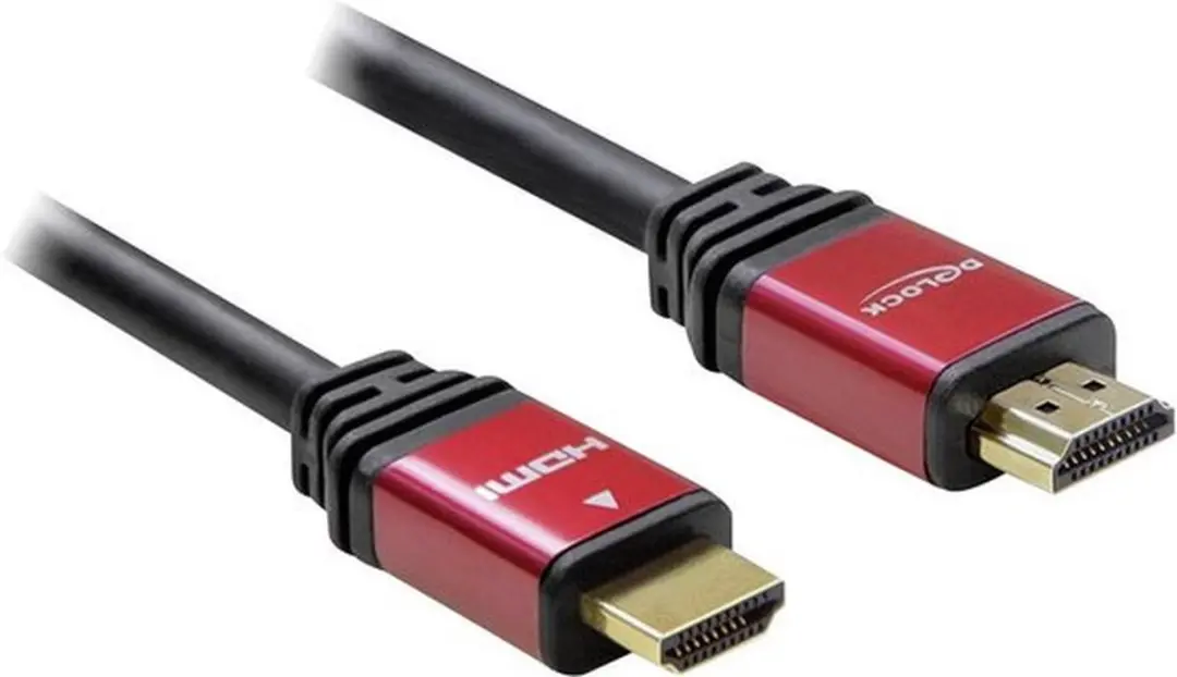Delock 1.3 HDMI Kabel 5m - Rood/Zwart