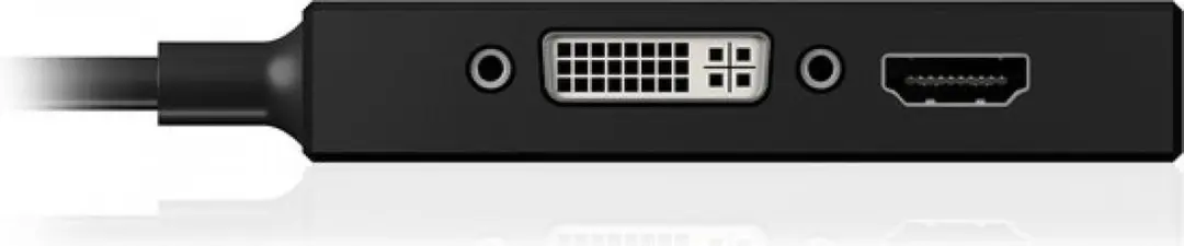Icy Box IB-AC1032 DisplayPort Adapter - HDMI/DVI-VGA - Zwart