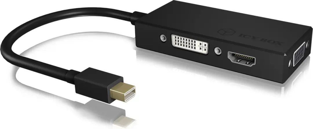Icy Box IB-AC1032 DisplayPort Adapter - HDMI/DVI-VGA - Zwart - afbeelding 6 van 6